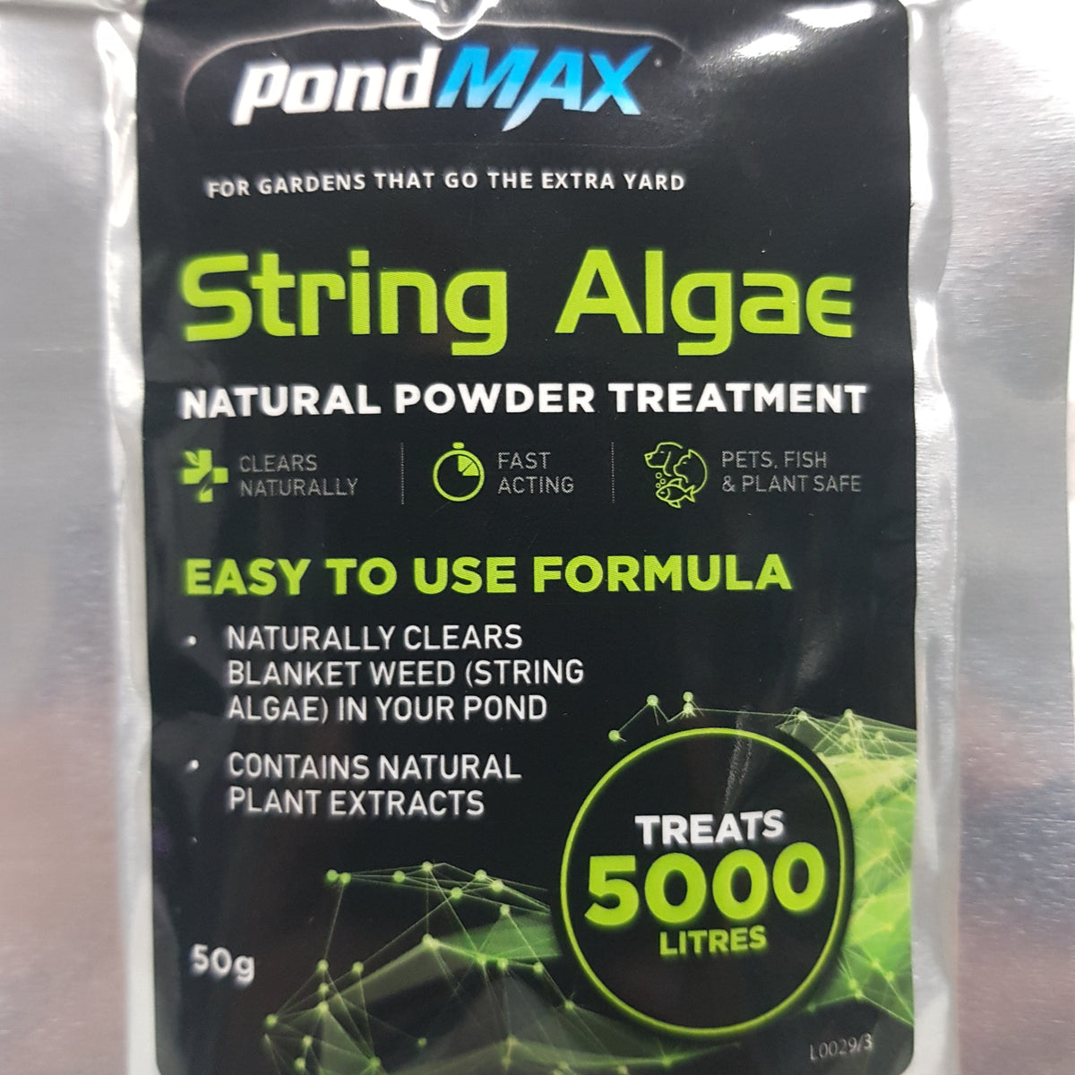 String Algae water treatment for ponds