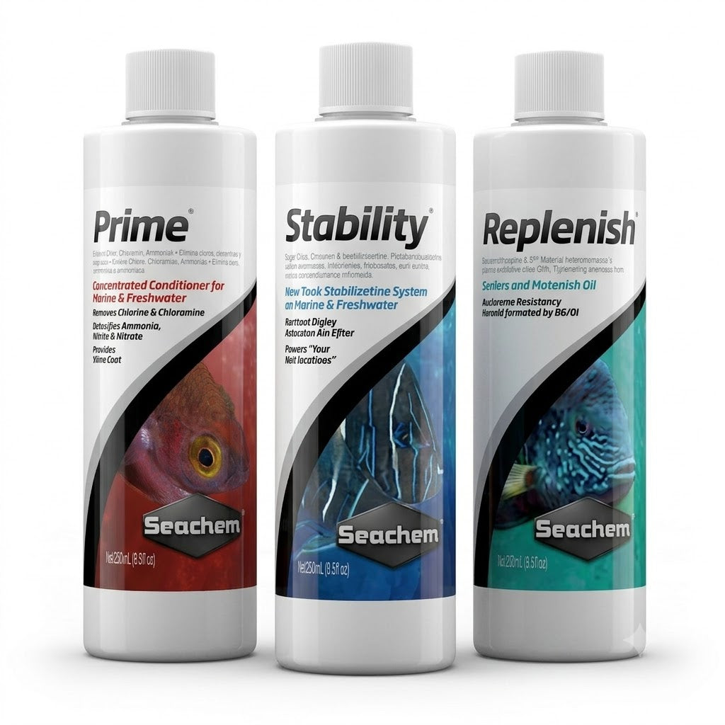 Seachem Prime, Replenish and Stability Water Conditioner Water Ager 250ml pack