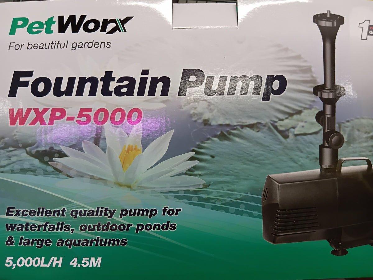Petworx Pond Fountian Pump 4800lph, 3 year Australian warranty