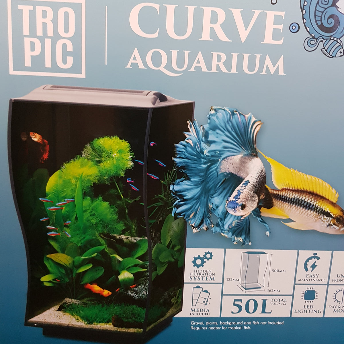 Bioscape Curve Aquarium 50lt