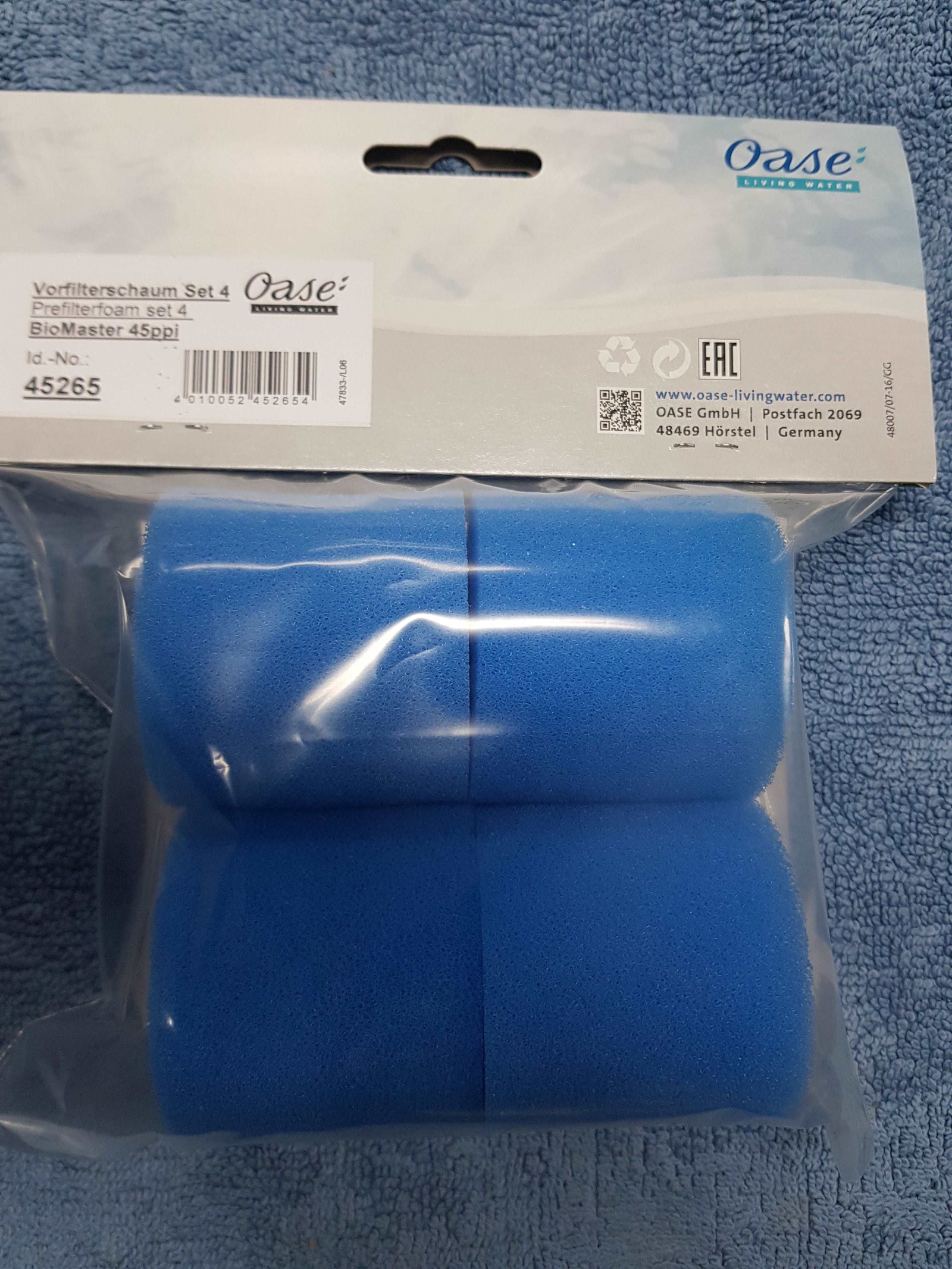Oase Biomaster prefilter sponges 4 pack