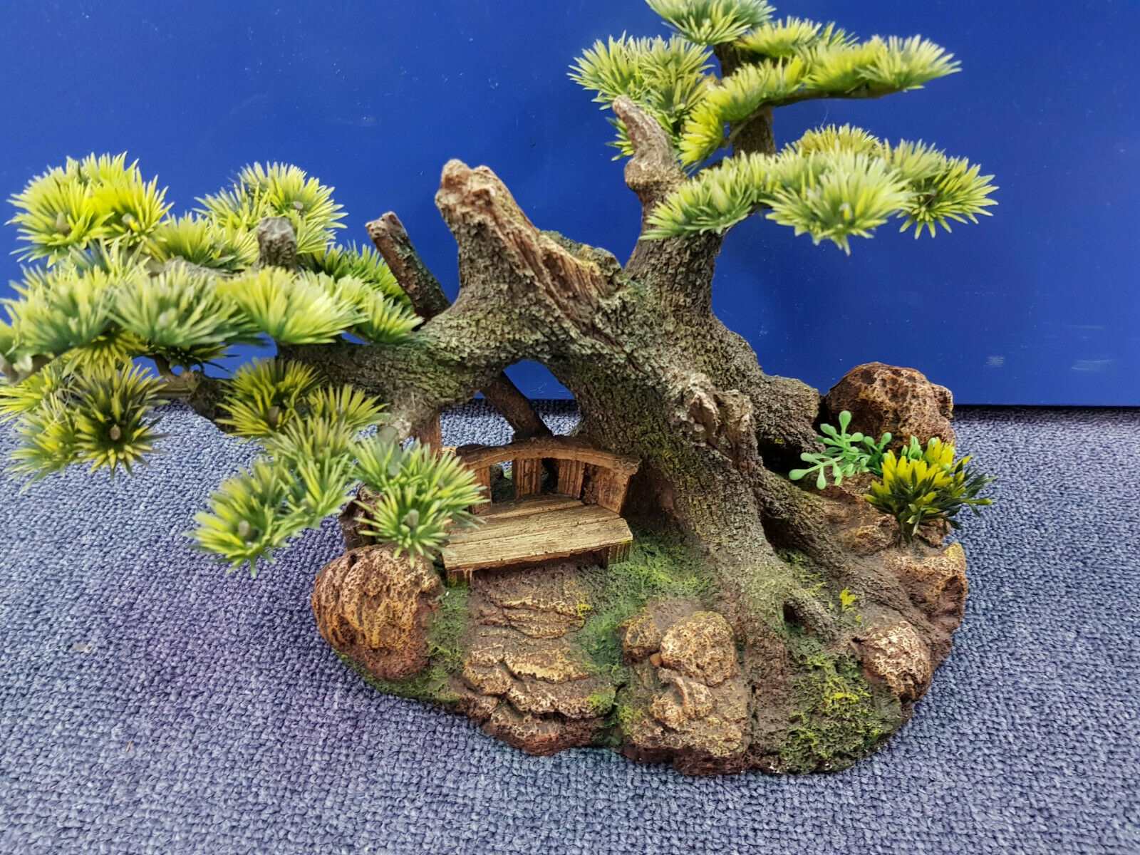 reptile bonsai tree Kazoo Bonsai Tree with bench Aquarium ornament