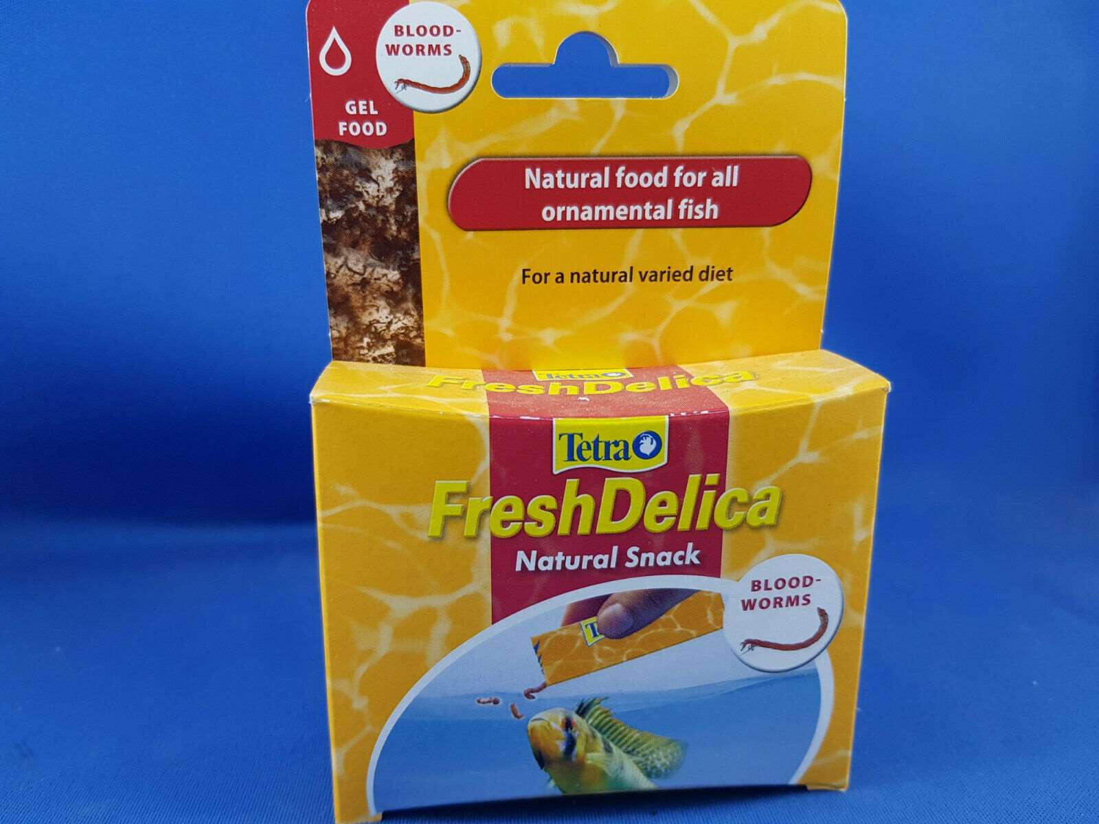 New Tetra Fresh Delica Bloodworm 16 x 3g , best fish treat food available!