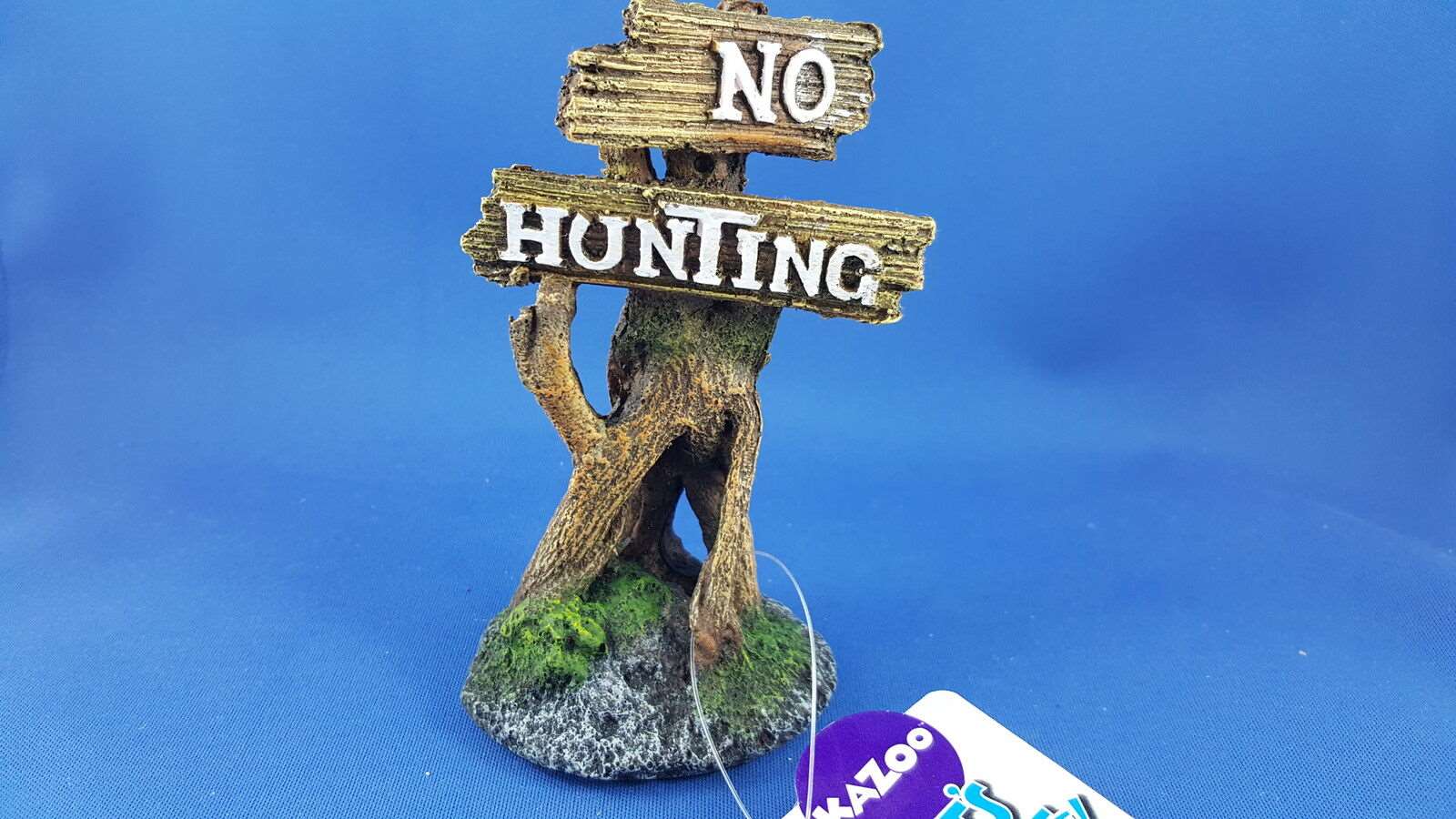 Kazoo No Hunting Sign Aquarium Ornament