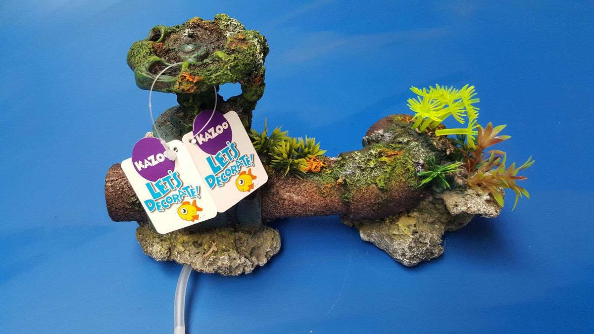 Kazoo Pipe with Coral and air medium size Aquarium Ornament