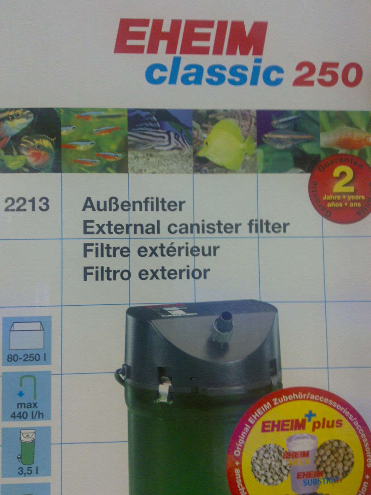 New Eheim External 2213 250 with Biological media