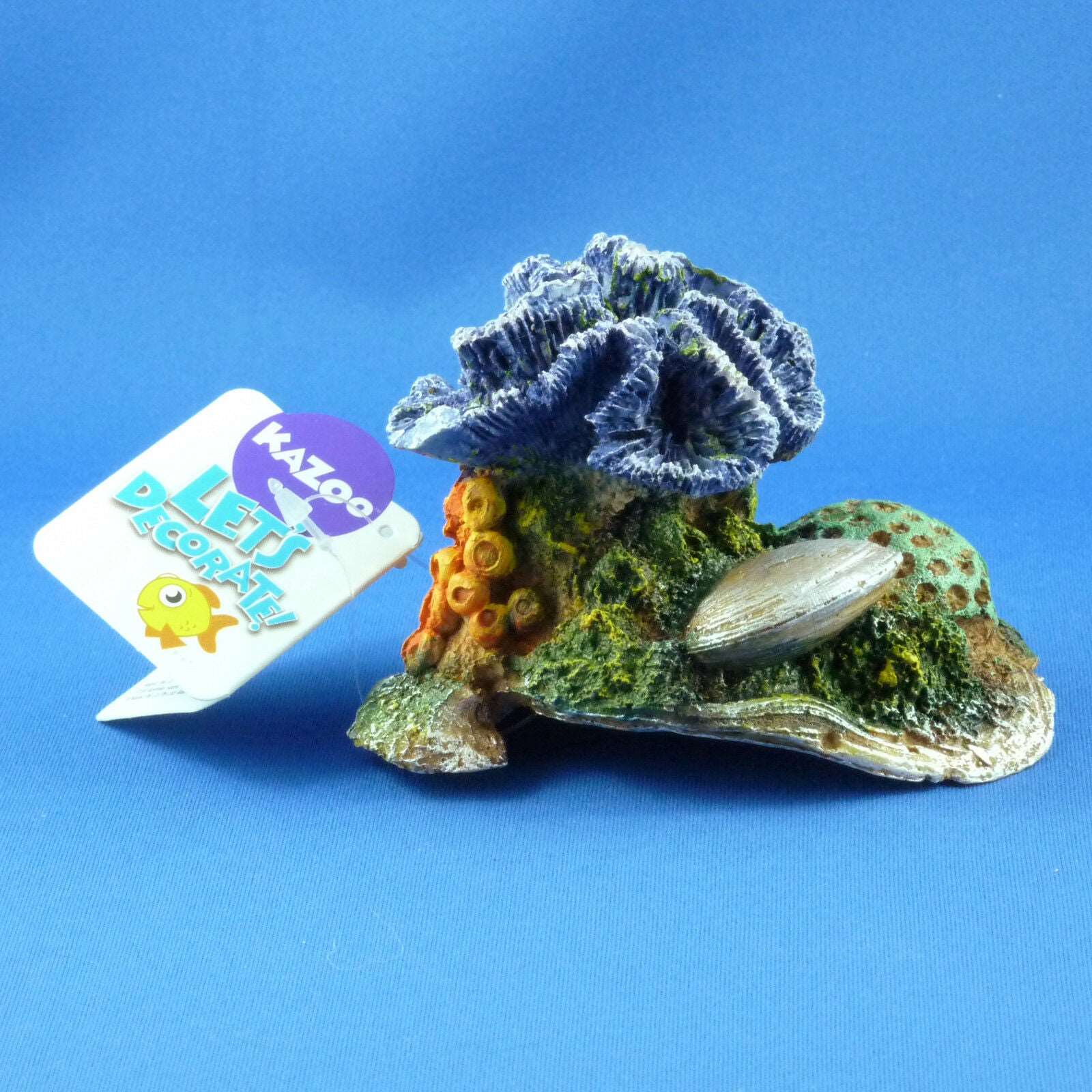 Kazoo Coral with Shell Aquarium Ornament