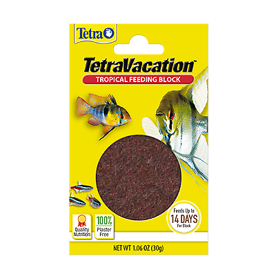 New Tetra Vacation feeding gel block, lasts up to 14 days, best holiday food!