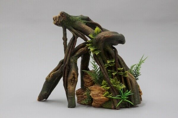 New Kazoo Jungle Root with Plants Centrepiece RHS Aquarium Ornament