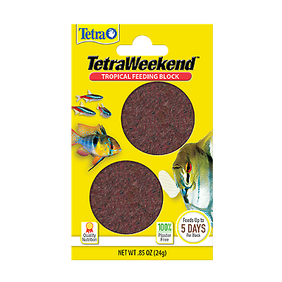 Tetra weekend feeding gel blocks, lasts up to 5 days, best fish holiday food!